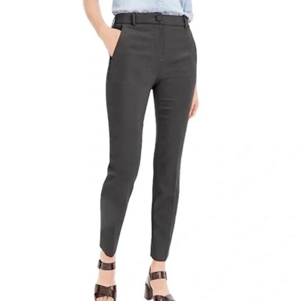 J Crew Pants Green 365 High Rise Cameron Flat Front Business